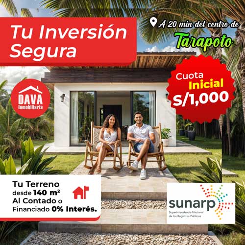 Terreno a 15 minutos de Tarapoto